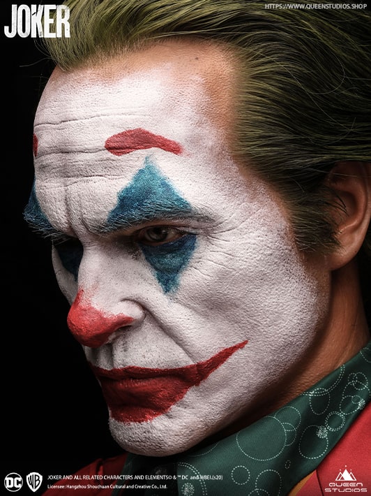 Joker - Real Size Silicone Bust - IN STOCK bust from Queen Studios for collectors, display and premium shelf presentation