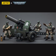 Warhammer 40k JoyToy Actionfigure - Astra Militarum Ordnance Team with Bombast Field Gun figure for collectors, display and premium shelf