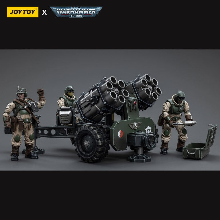 Warhammer 40k JoyToy Actionfigure - Astra Militarum Ordnance Team with Malleus Rocket Launcher figure for collectors, display and premium