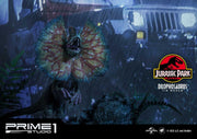 Jurassic Park - Dilophosaurus EX 1:6 - IN STOCK statue from Prime 1 Studio for collectors, display and premium shelf presentation
