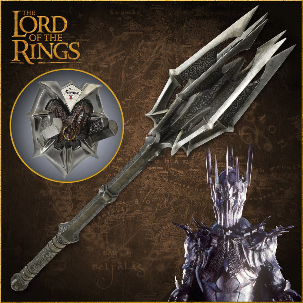 Lord of the Rings 1:1 - Mace of Sauron with One Ring Replica replica doll for collectors, display and premium shelf presentation
