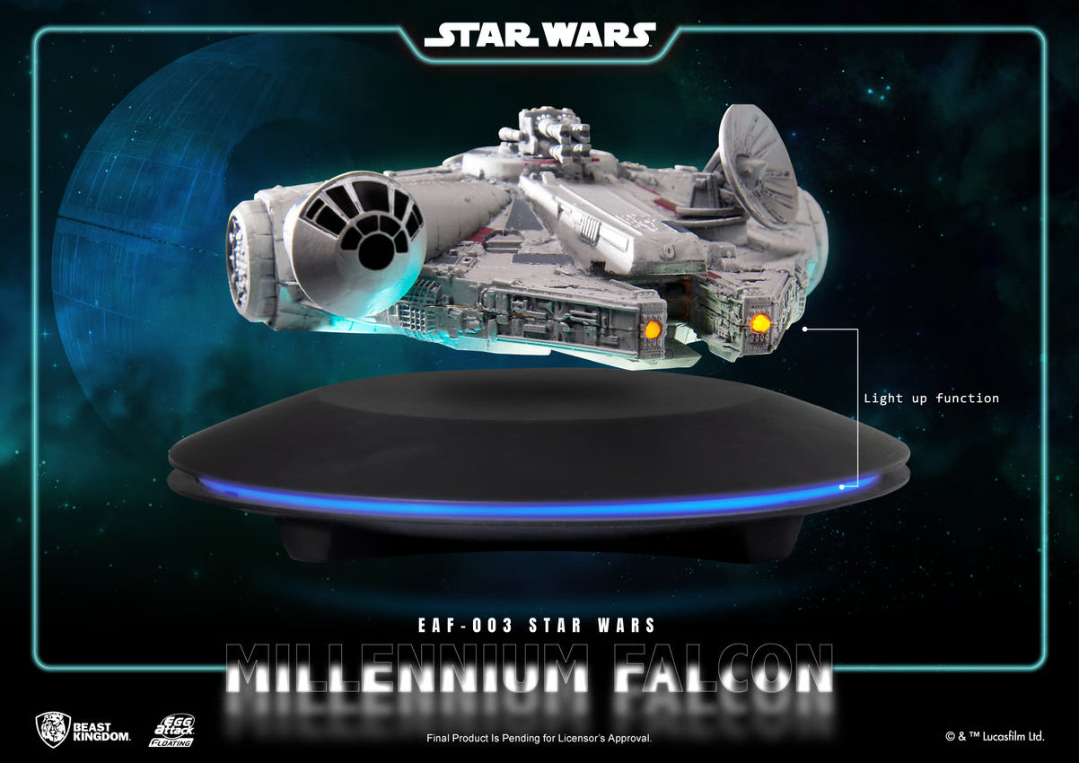 STAR WARS - Millennium Falcon Egg Attack Floating Figure statue from Beast Kingdom for collectors, display and premium shelf presentation