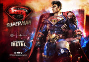 Superman Dark Metal DX - IN STOCK statue from Prime 1 Studio for collectors, display and premium shelf presentation