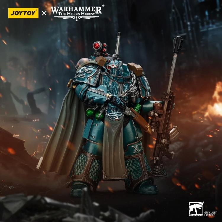 Warhammer 40k JoyToy Actionfigure - The Horus Heresy Alpha Legion Exodus The One Who Is Many with Sniper Rifle and Power Dagger figure for