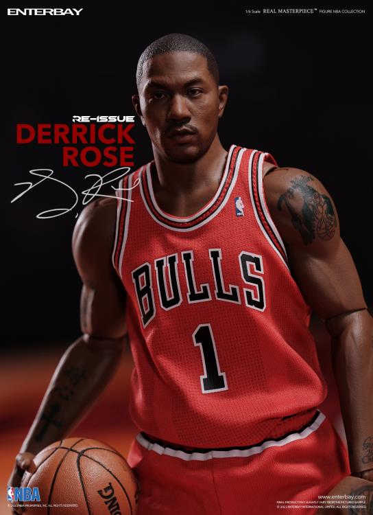 NBA Collection Real Masterpiece Actionfigur - Derrick Rose Limited Retro Edition statue from Enterbay for collectors, display and premium