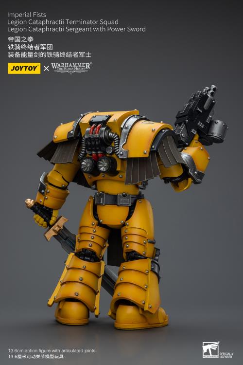 Warhammer: The Horus Heresy Imperial Fists Legion Cataphractii Terminator Squad Legion Cataphractii Sergeant with Power Sword 1/18 Scale Action Figure