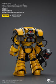 Warhammer: The Horus Heresy Imperial Fists Legion Cataphractii Terminator Squad Legion Cataphractii with Heavy Flamer 1/18 Scale Action Figure