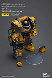 Warhammer: The Horus Heresy Imperial Fists Legion Cataphractii Terminator Squad Legion Cataphractii with Heavy Flamer 1/18 Scale Action Figure