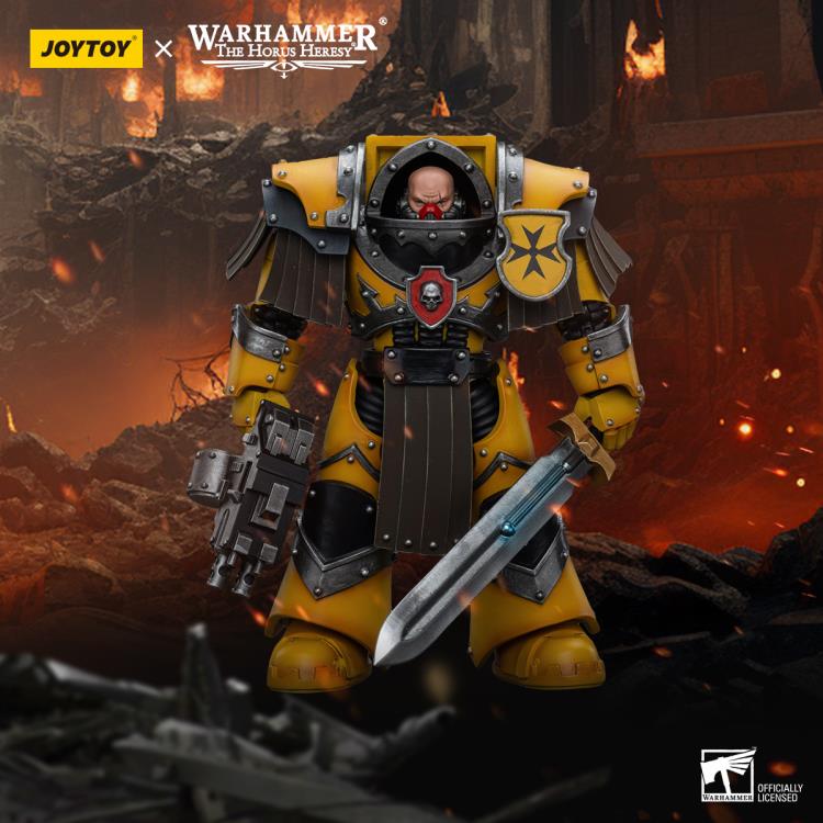 Warhammer: The Horus Heresy Imperial Fists Legion Cataphractii Terminator Squad Legion Cataphractii Sergeant with Power Sword 1/18 Scale Action Figure