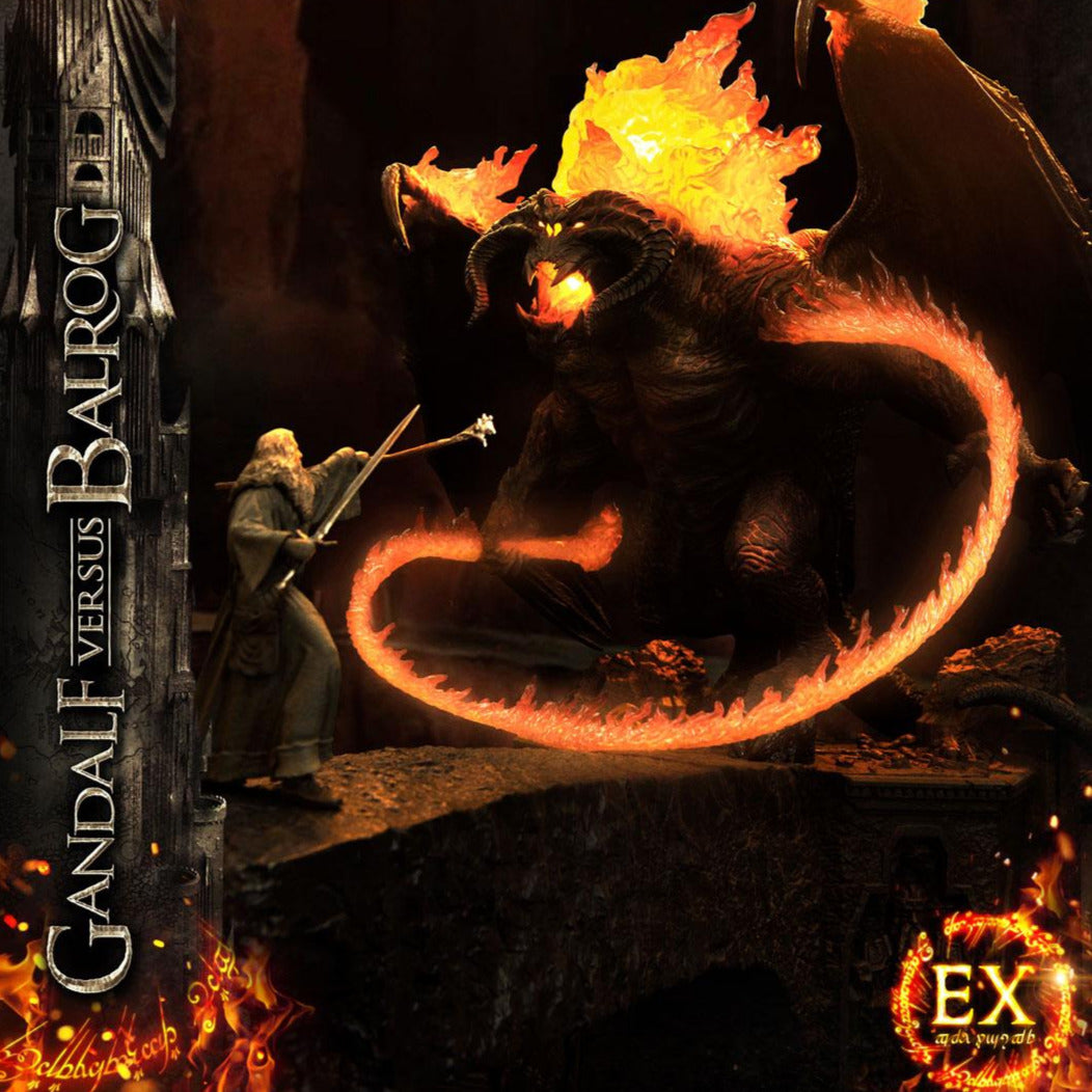 Lord of the Rings - Balrog vs Gandalf DX - IN STOCK collectible from Prime 1 Studio for collectors, display and premium shelf presentation