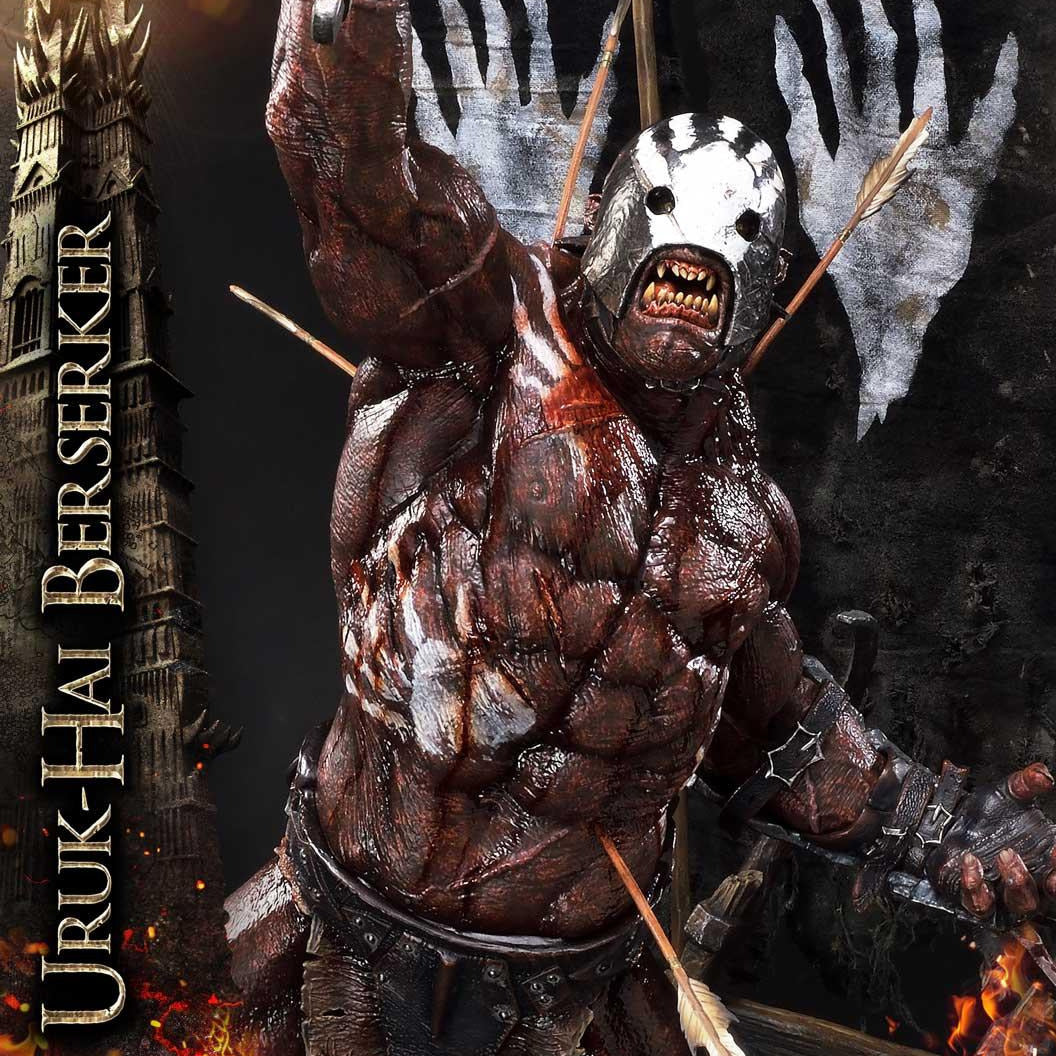 Lord of the Rings - Uruk Hai DX - IN STOCK statue from Prime 1 Studio for collectors, display and premium shelf presentation