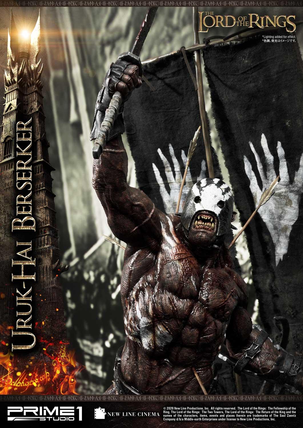 Lord of the Rings - Uruk Hai DX - IN STOCK statue from Prime 1 Studio for collectors, display and premium shelf presentation