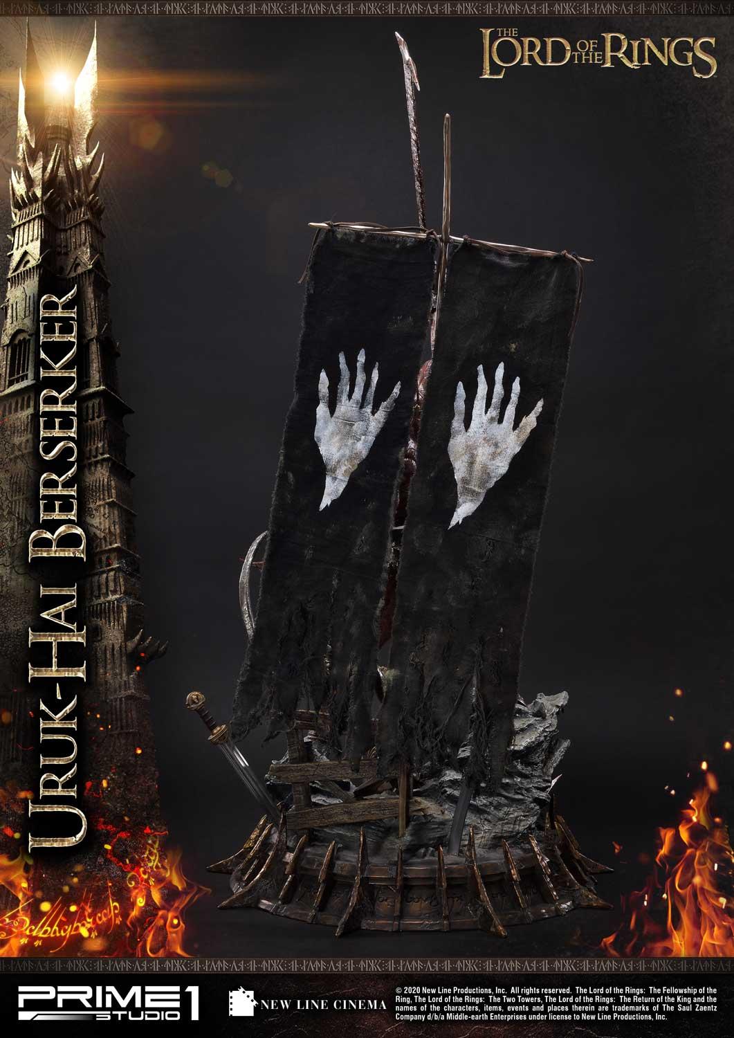 Lord of the Rings - Uruk Hai DX - IN STOCK statue from Prime 1 Studio for collectors, display and premium shelf presentation
