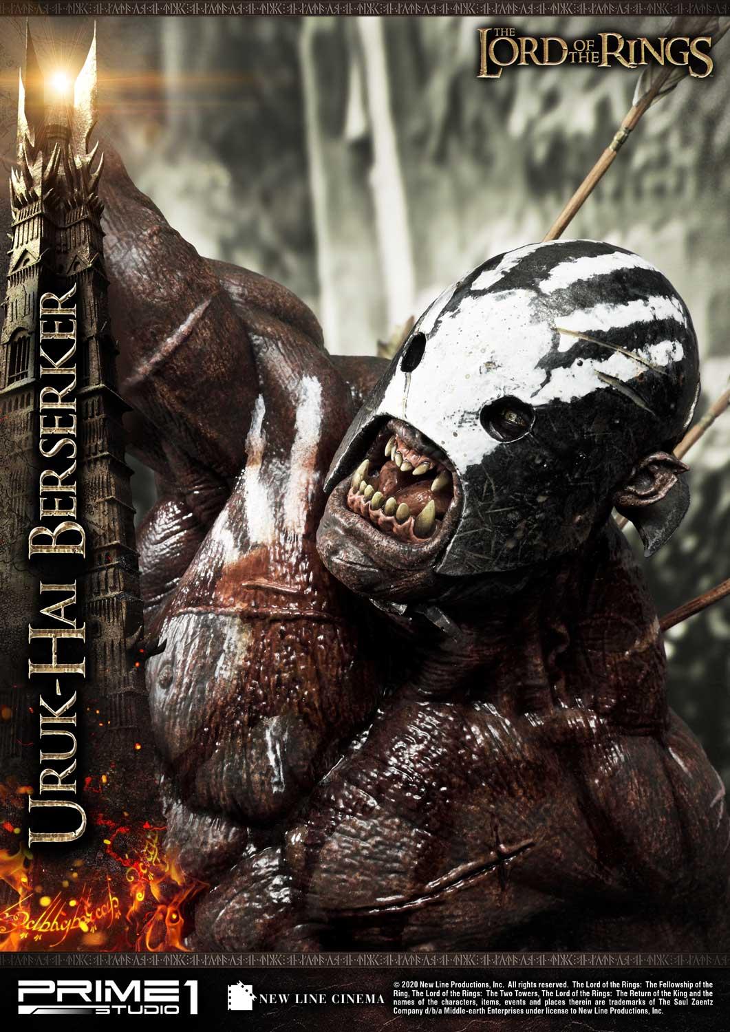 Lord of the Rings - Uruk Hai DX - IN STOCK statue from Prime 1 Studio for collectors, display and premium shelf presentation