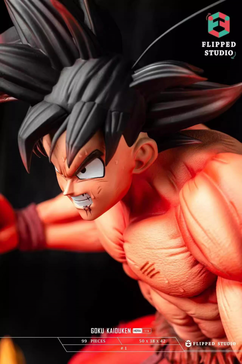 Dragonball Z - Son Goku Kaioken1:4 statue from Flipped Studio for collectors, display and premium shelf presentation