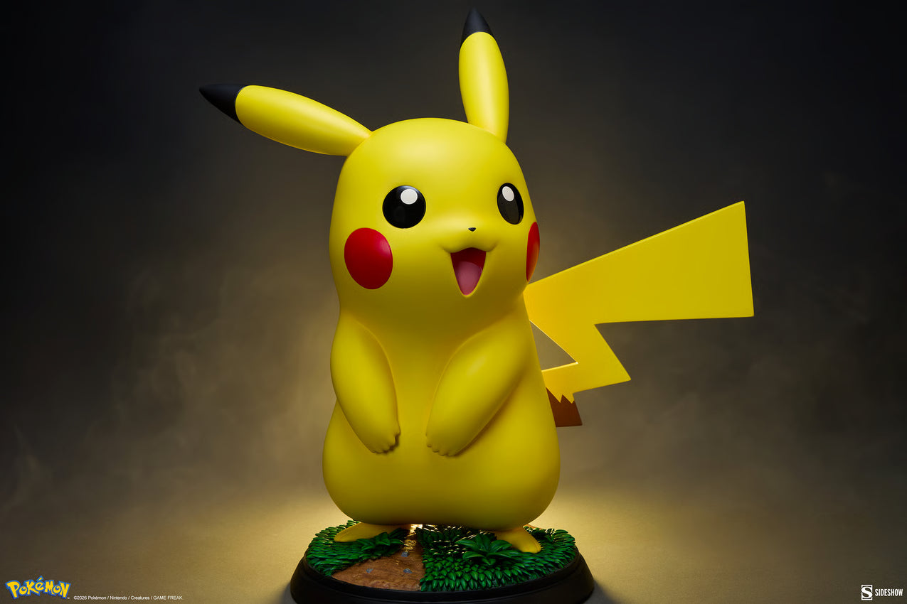 Pokémon - Pikachu Life-Size Statue 1:1 scale statue from Sideshow Collectibles for collectors, display and premium shelf presentation