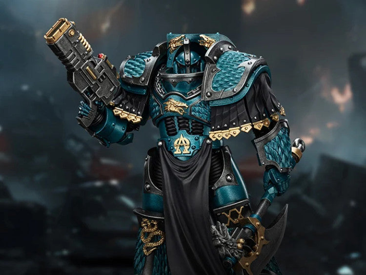 Warhammer 40k JoyToy Actionfigure - The Horus Heresy Alpha Legion Lernaean Terminator with Volkite Charger figure for collectors, display