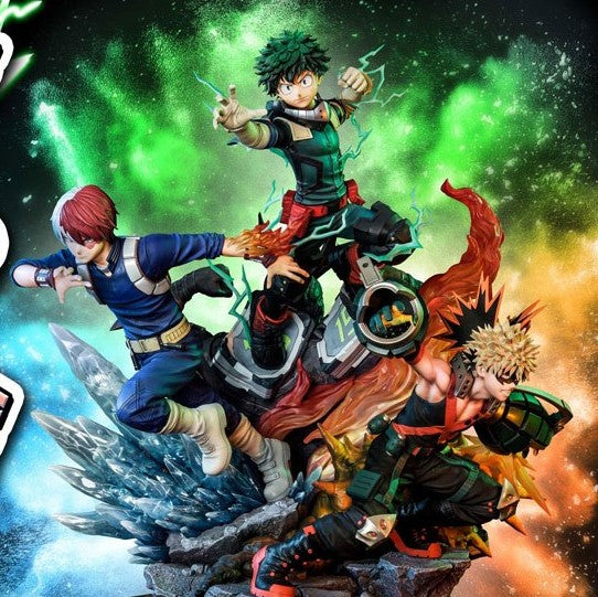My Hero Academia 1:4 - Midoriya with Bakugo and Todoroki Deluxe Statue statue from Prime1 for collectors, display and premium shelf