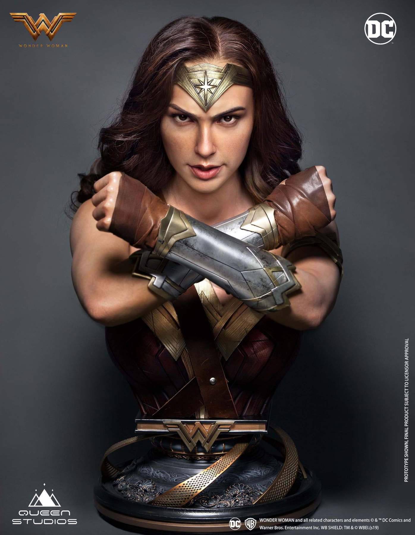 Wonder Woman - Real Size Silicone Bust - IN STOCK bust from Queen Studios for collectors, display and premium shelf presentation