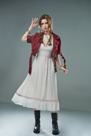 Aerith Realistic Silicone 1:1 Replica Cosplay Model Doll replica doll from Game Lady for collectors, display and premium shelf presentation