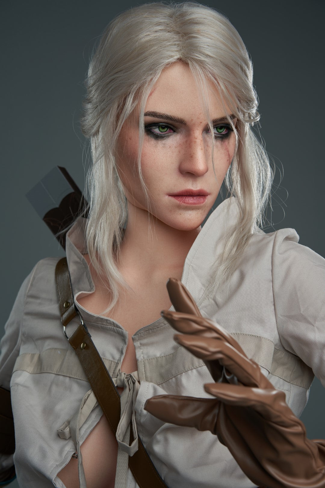 Ciri Realistic Silicone 1:1 Replica Cosplay Model Doll replica doll from Game Lady for collectors, display and premium shelf presentation