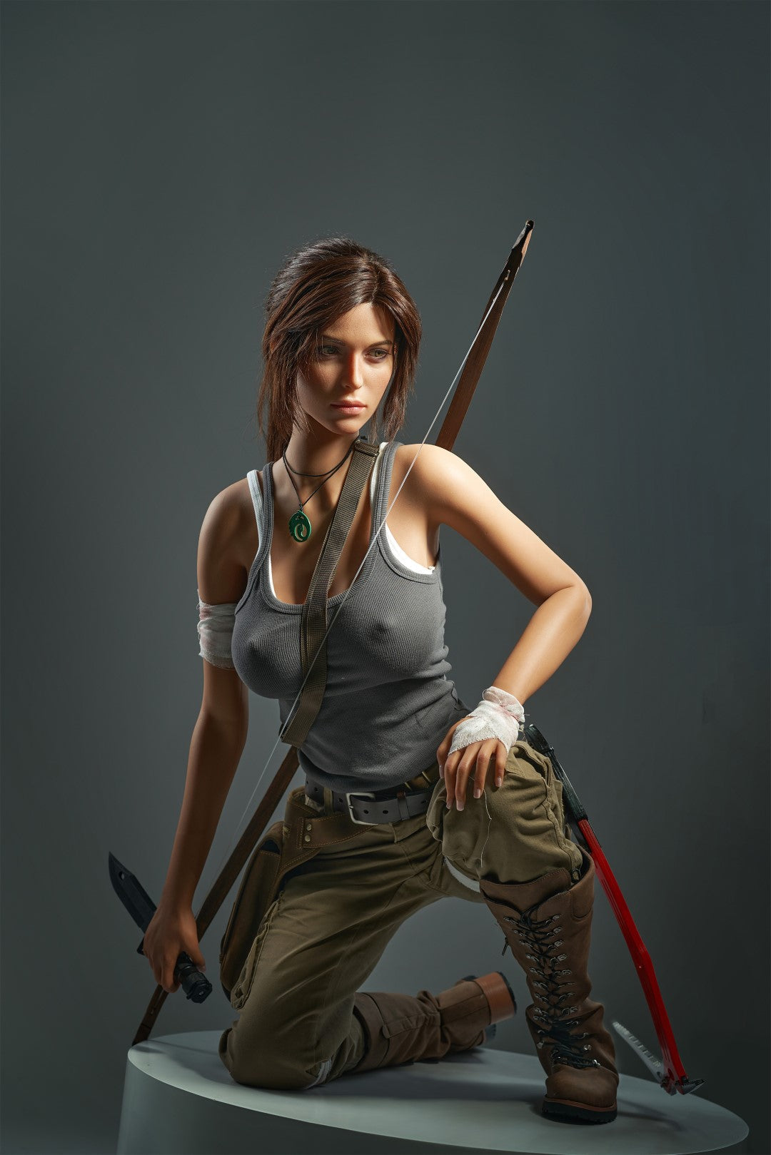 Lara Realistic Silicone 1:1 Replica Cosplay Model Doll replica doll from Game Lady for collectors, display and premium shelf presentation