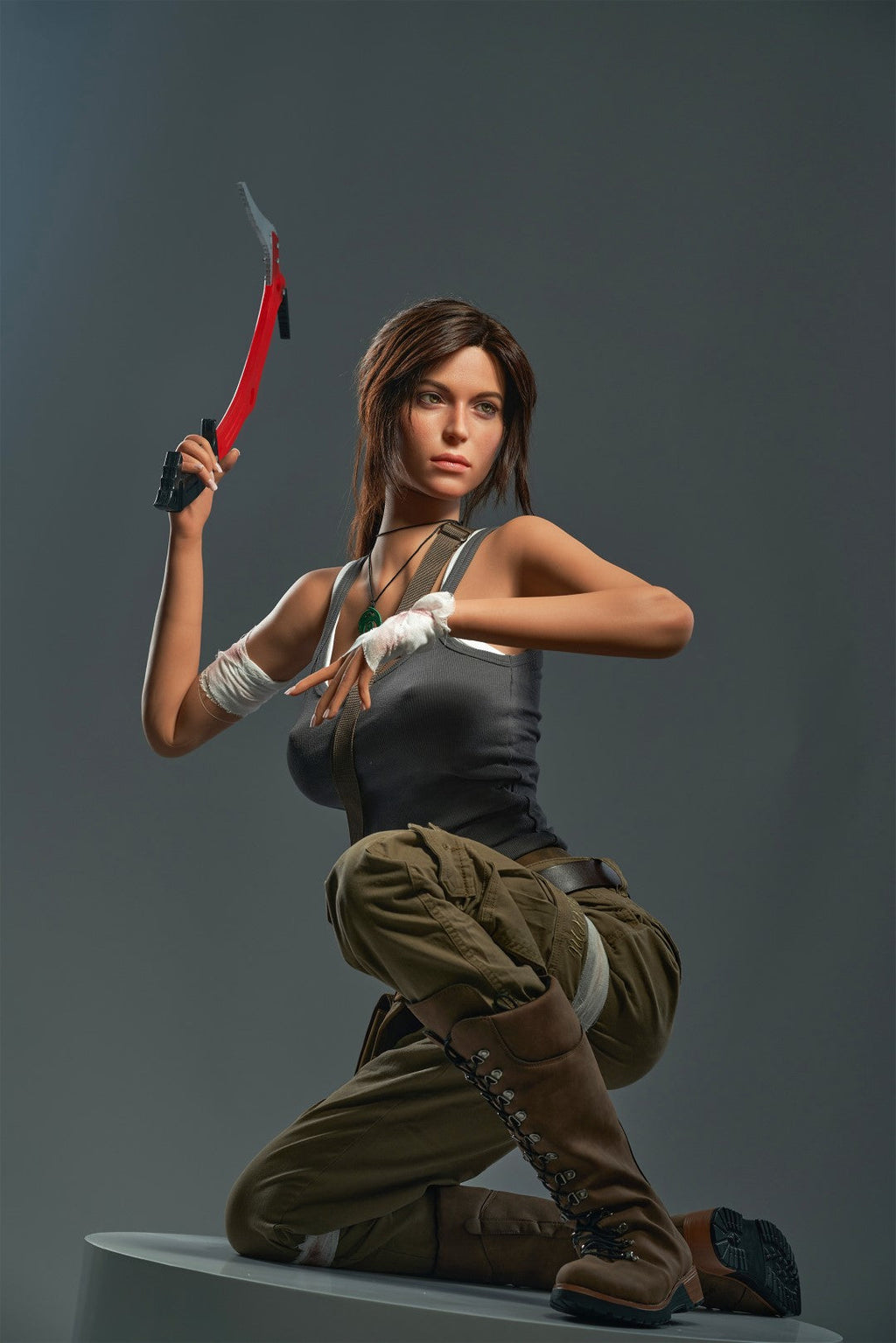 Lara Realistic Silicone 1:1 Replica Cosplay Model Doll replica doll from Game Lady for collectors, display and premium shelf presentation