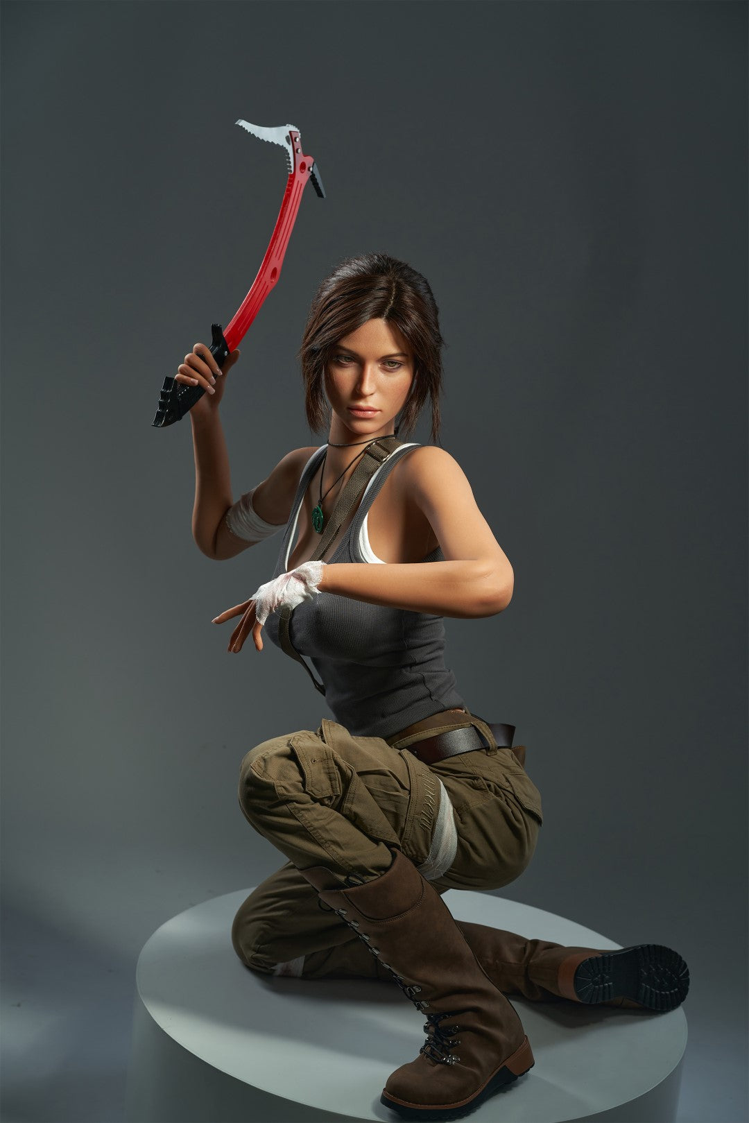 Lara Realistic Silicone 1:1 Replica Cosplay Model Doll replica doll from Game Lady for collectors, display and premium shelf presentation