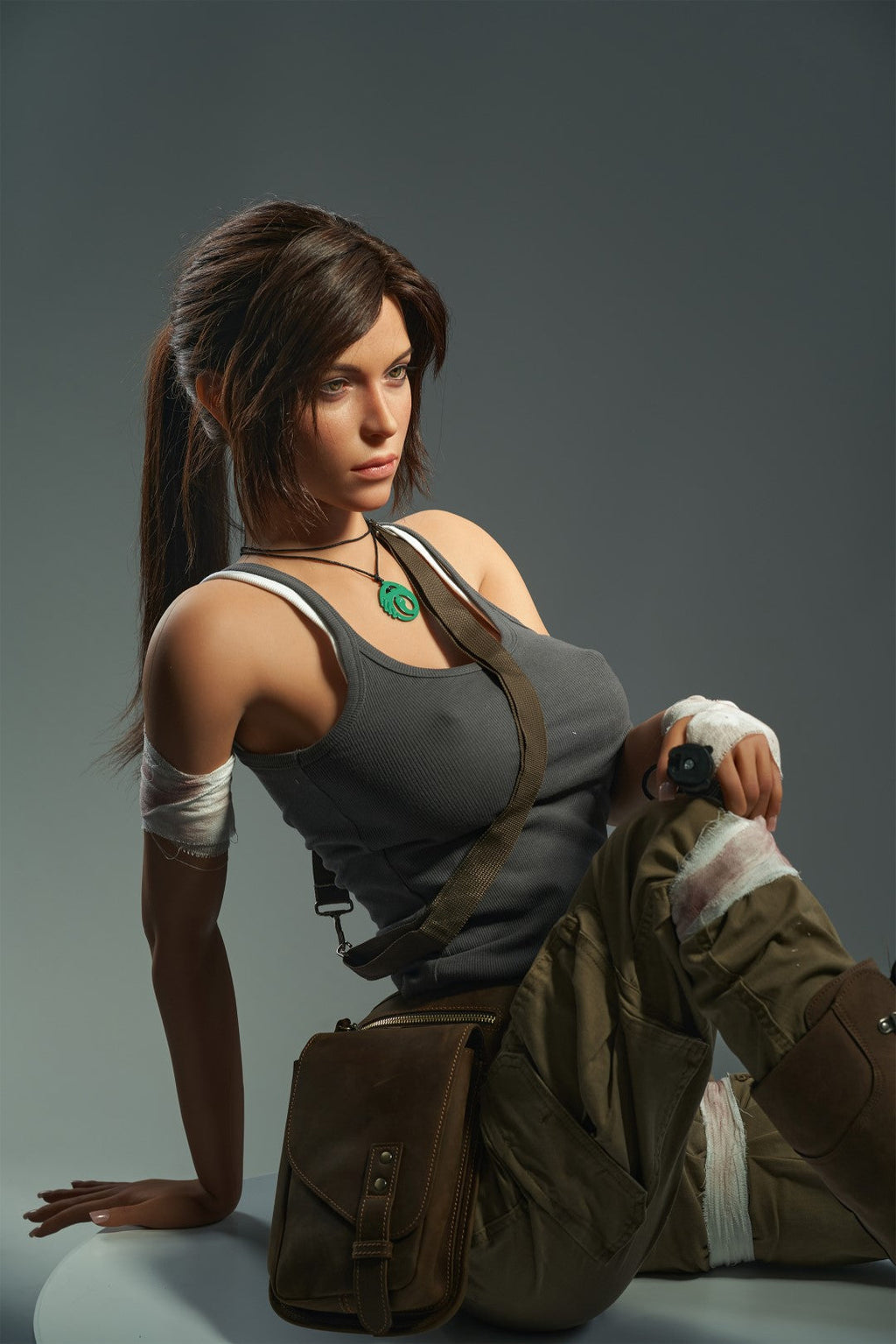 Lara Realistic Silicone 1:1 Replica Cosplay Model Doll replica doll from Game Lady for collectors, display and premium shelf presentation