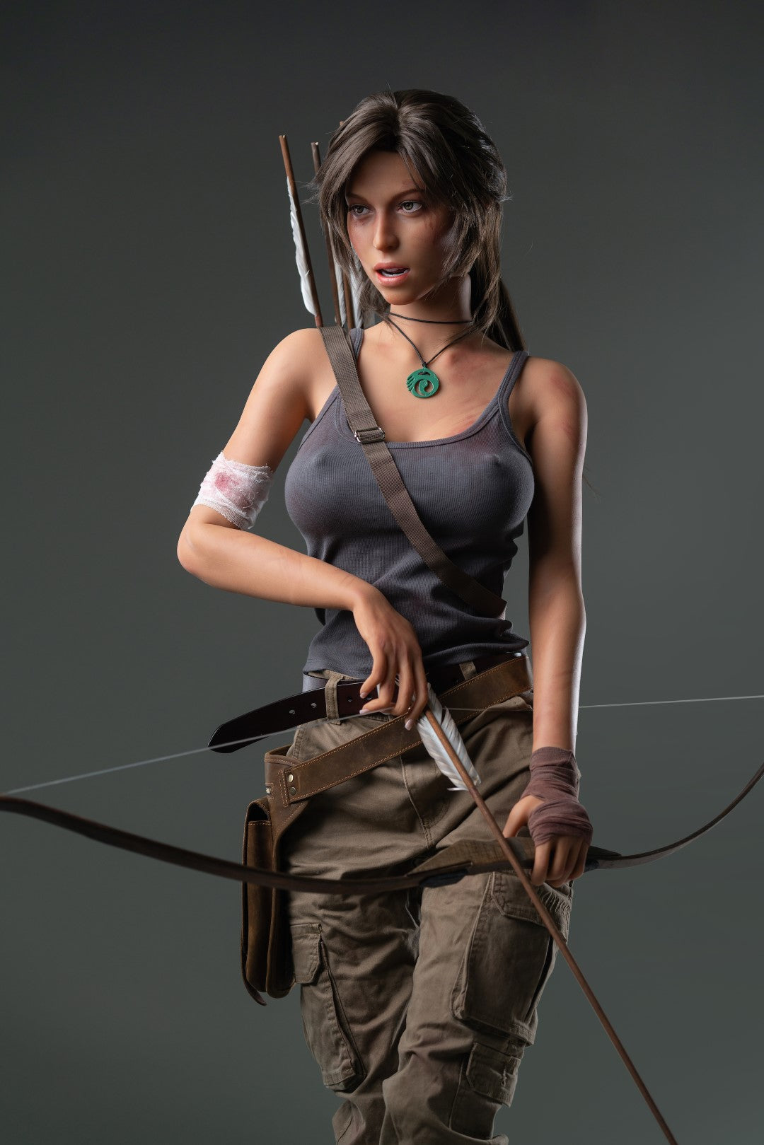 Lara Realistic Silicone 1:1 Replica Cosplay Model Doll replica doll from Game Lady for collectors, display and premium shelf presentation