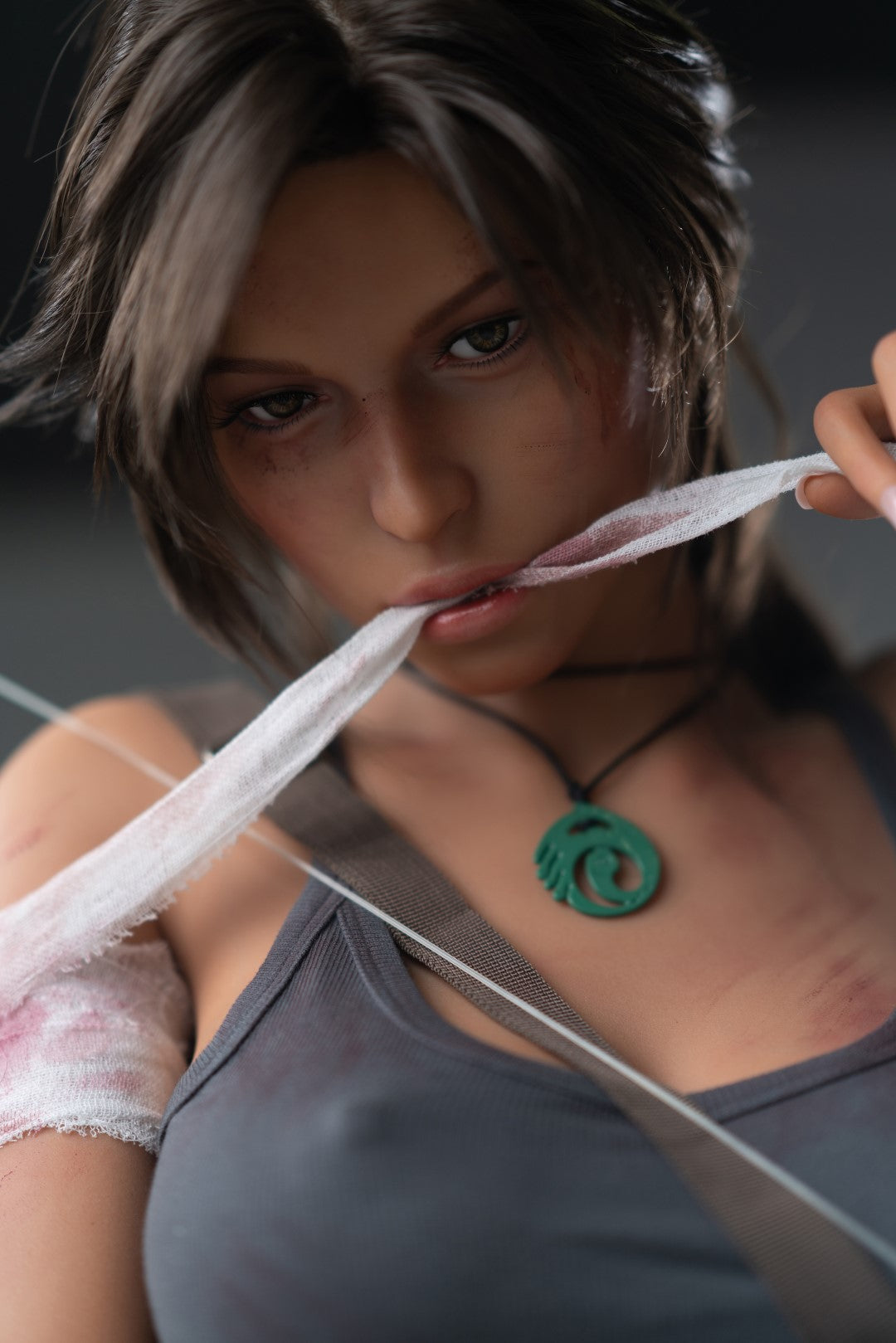 Lara Realistic Silicone 1:1 Replica Cosplay Model Doll replica doll from Game Lady for collectors, display and premium shelf presentation