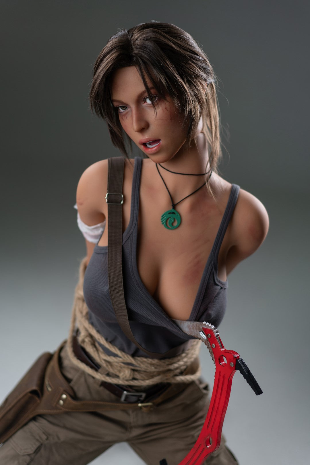 Lara Realistic Silicone 1:1 Replica Cosplay Model Doll replica doll from Game Lady for collectors, display and premium shelf presentation