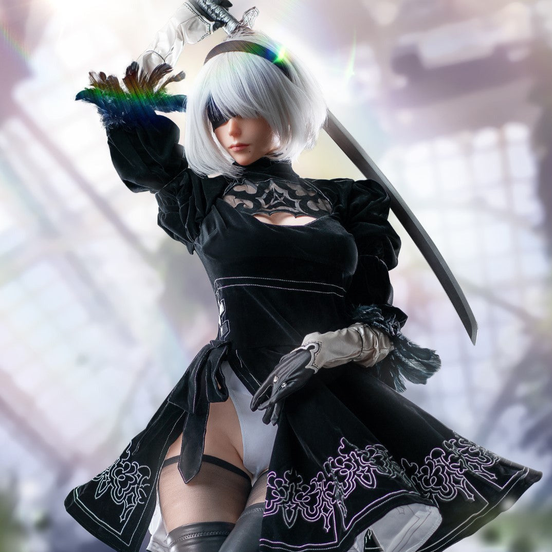Yorha 2B - Realistic Silicone 1:1 Replica Cosplay Model Doll IN STOCK replica doll from Game Lady for collectors, display and premium shelf
